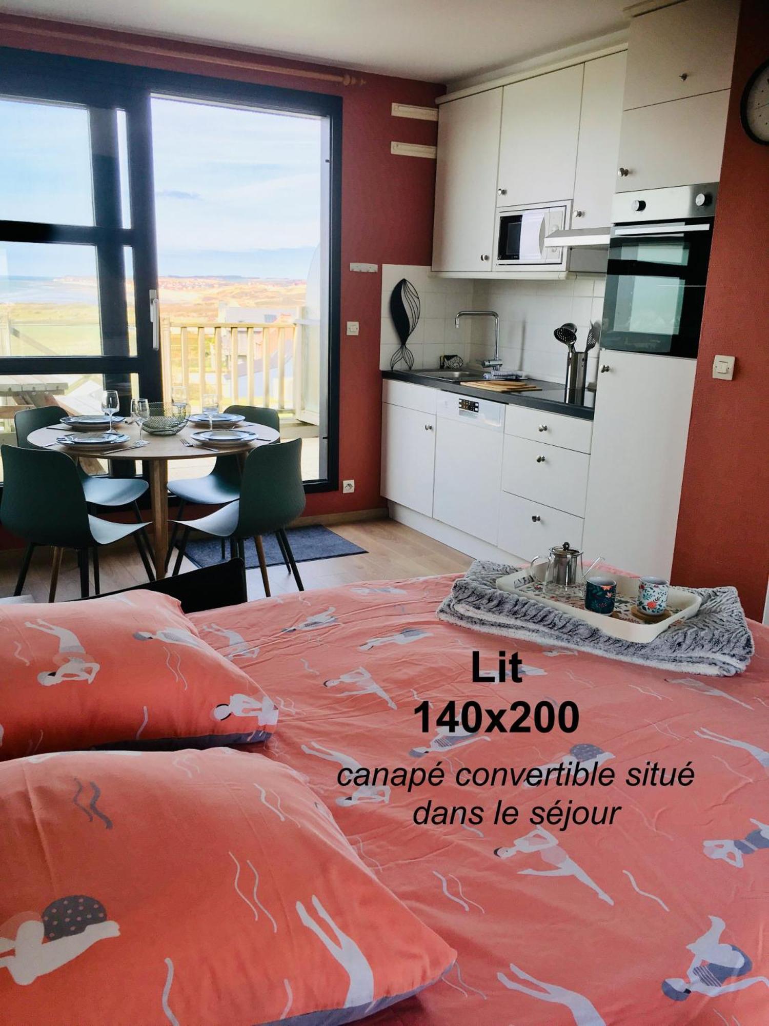 La mer vue d'en haut , duplex à la naturelle sur la côte d'opale Wimereux Extérieur photo